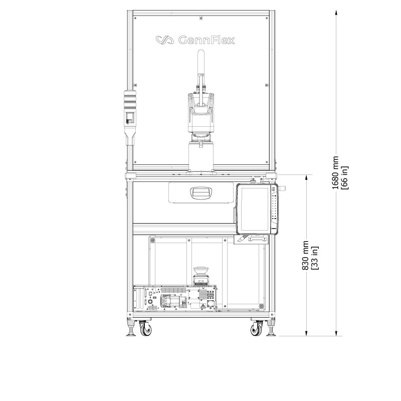 RTM-YSG13 Front Dimensions