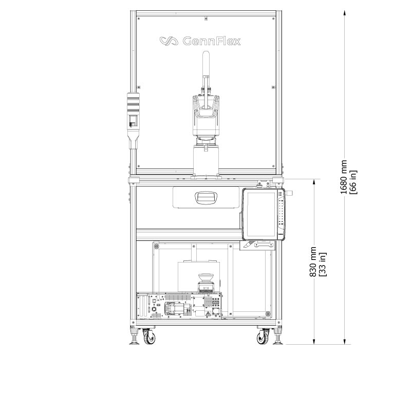 RTM-YSG23 Front Dimensions